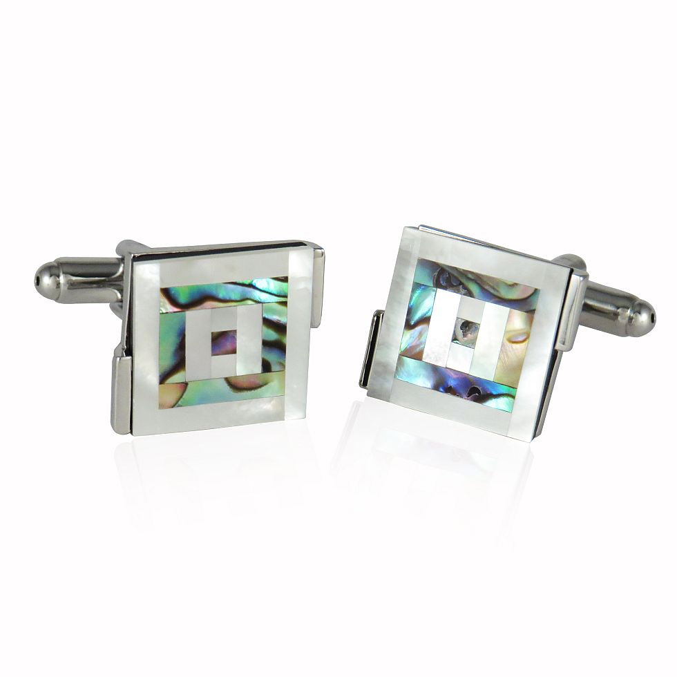 Abalone Bulls Eye Cufflinks