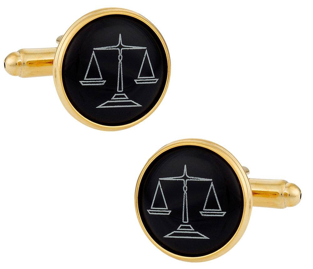 Attorney Cufflinks in Black Gold