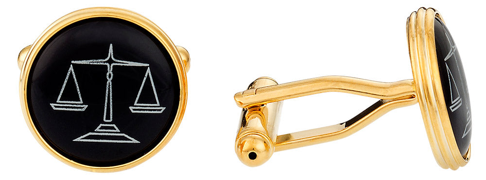 Attorney Cufflinks in Black Gold