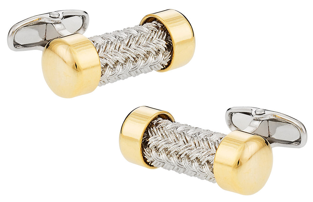 Austrian Gold Cap Pipe Cufflinks