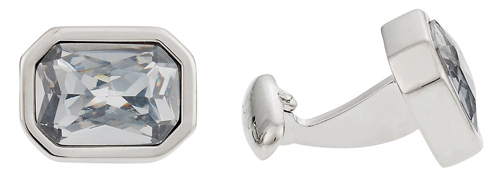 Austrian Clear Crystal Cufflinks