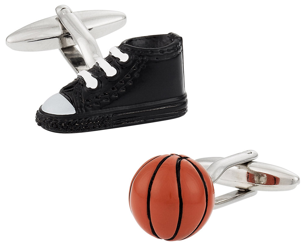 Basketball Cufflinks in 3D