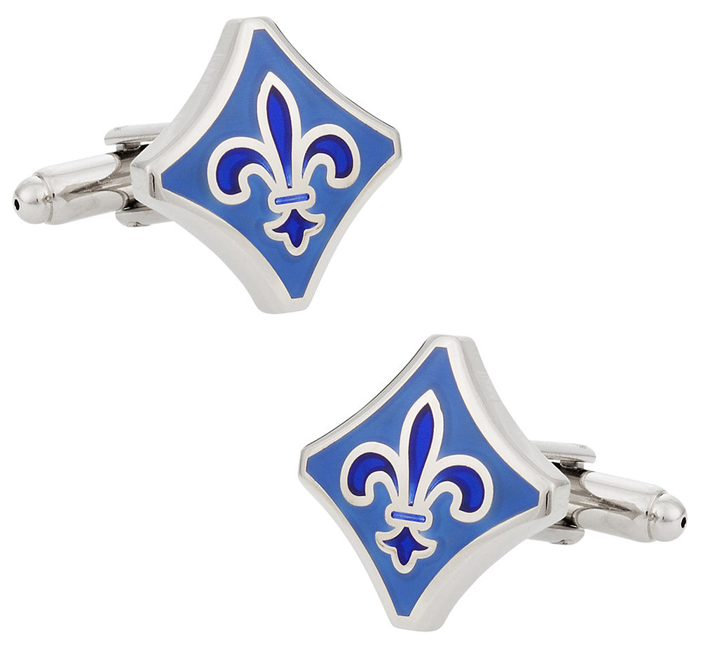 Blue Fleur De Lis Cufflinks