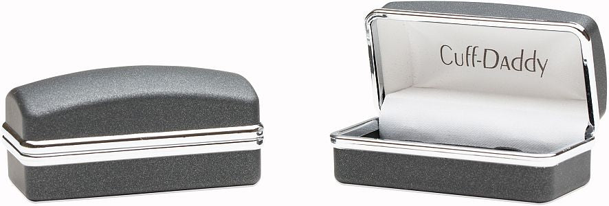 Silver Glass Cufflinks