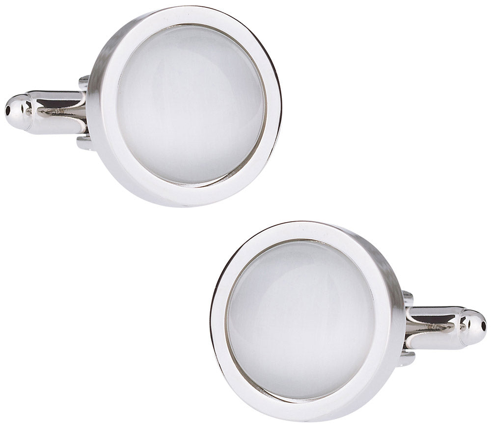 Bold White Cufflinks