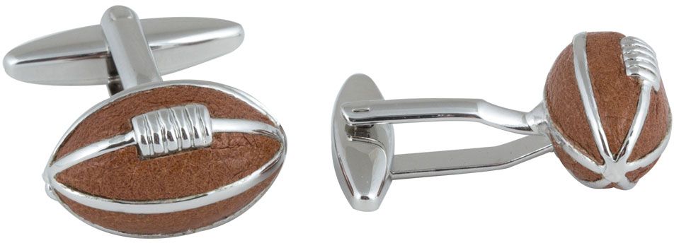 Brown Football Cufflinks