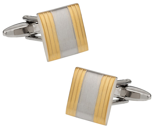 Brushed Gold Silver Cuffs