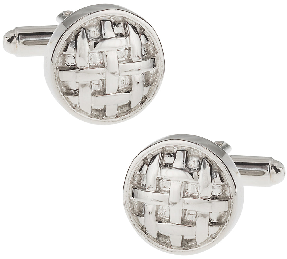 Button Cufflinks of Silver