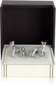 Cheetah Cufflinks with Swarovski Eyes