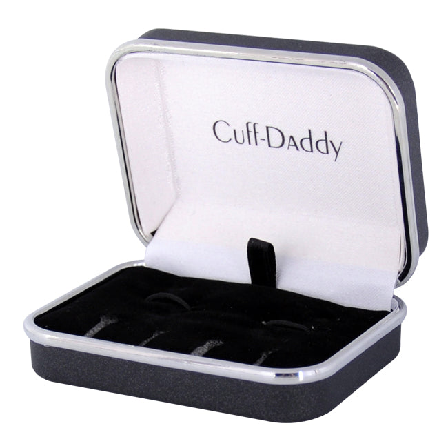 Classic Cufflink Stud Set in Black Gold for Men