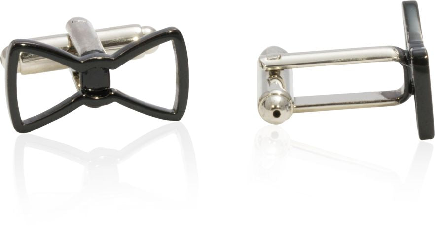 Cool Black Bow Tie Funny Formal Cufflinks