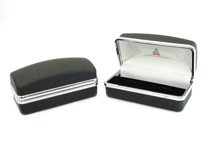 Crystal Step Black Cufflinks