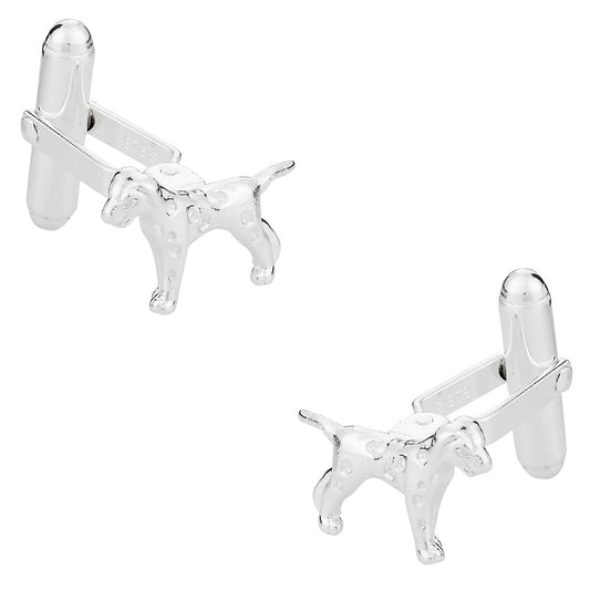 Dalmation Dog Cufflinks in Sterling Silver