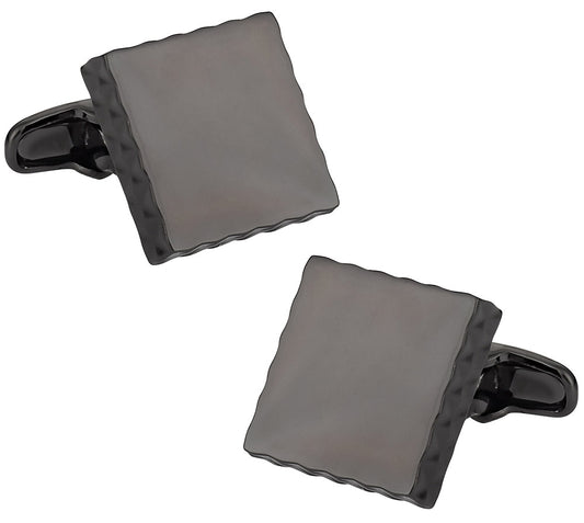 Diamond Edge Gunmetal Cufflinks