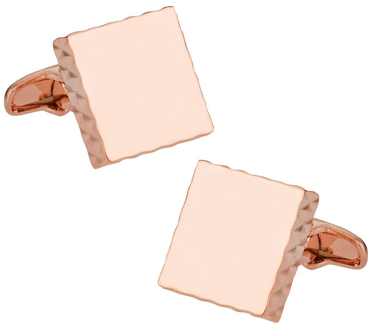 Diamond Edge Rose Gold Cufflinks