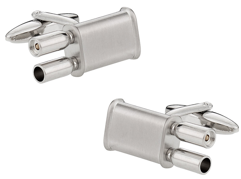 Dual Exhaust Automotive Cufflinks