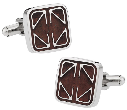 Elegant Wood Cufflinks