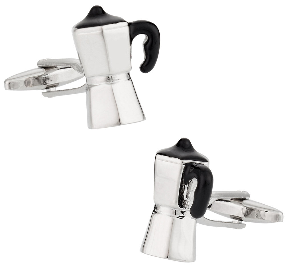 Espresso Coffee Maker Barista Cufflinks