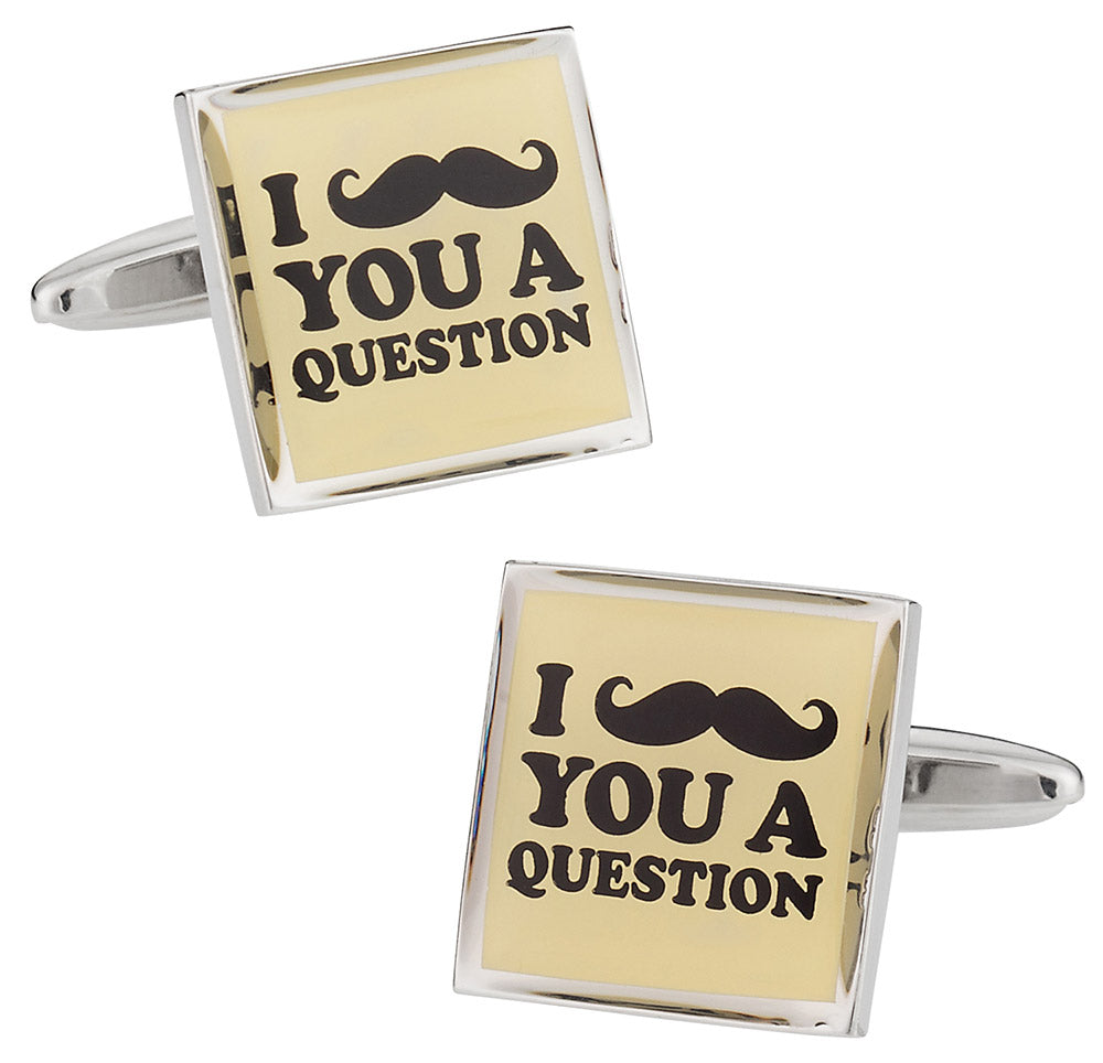 Funny Movember Moustache Mustache Cufflinks