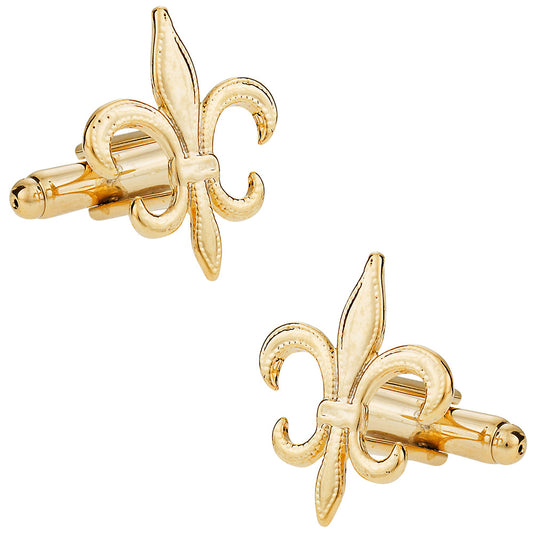 Gold Fleur De Lis Cufflinks