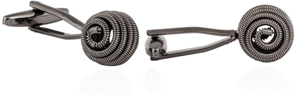 Gunmetal Spring Knot Cufflinks