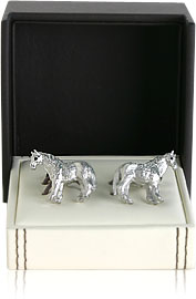 Horse Cufflinks with Swarovski Eyes