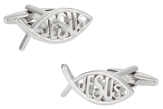 Jesus Fish Cufflinks - Christian Ichthys