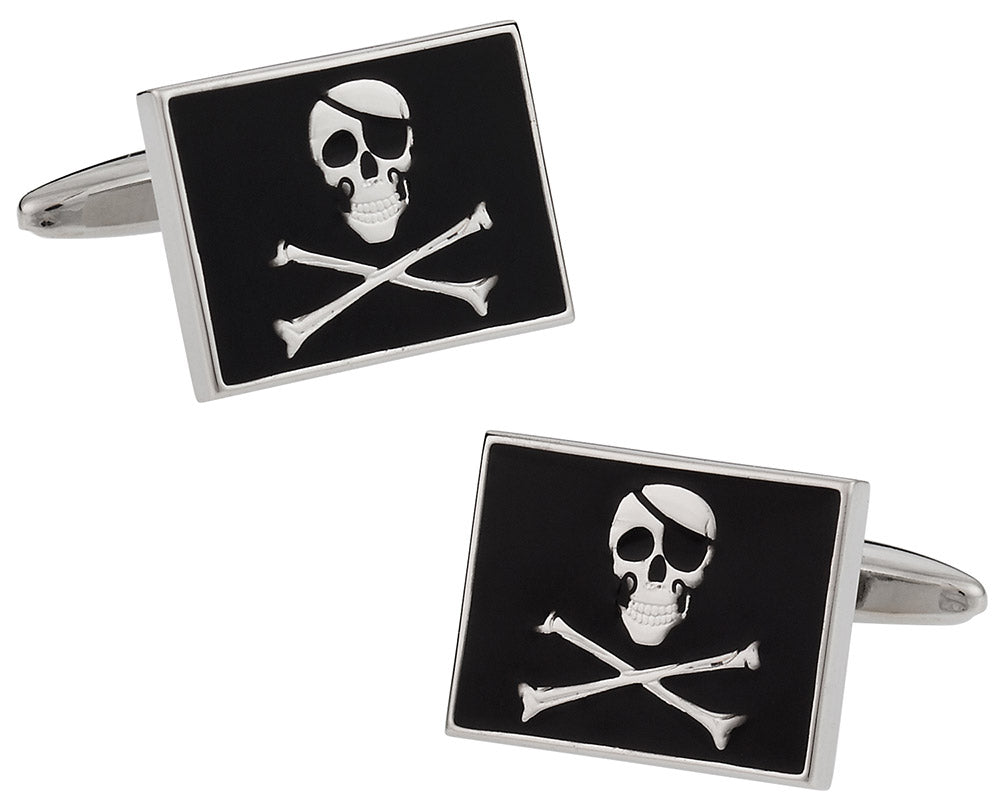 Jolly Rodger Flag Skull Cufflinks