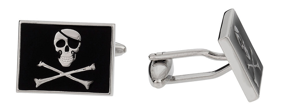 Jolly Rodger Flag Skull Cufflinks