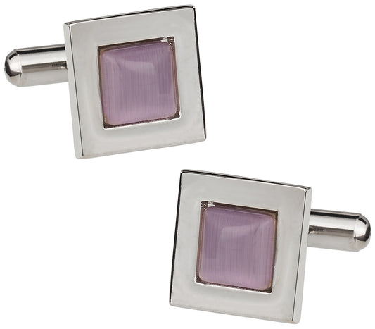 Lavendar Glass Cufflinks