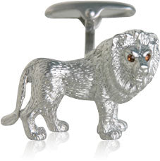 Lion Cufflinks with Swarovski Eyes