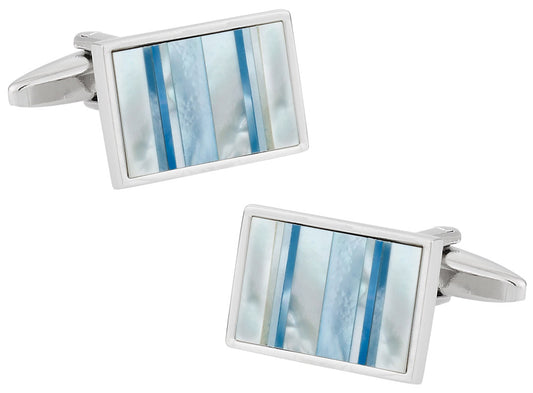 Ocean Blue Mother of Pearl Cufflinks