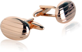 Oval Rose Gold Cufflinks