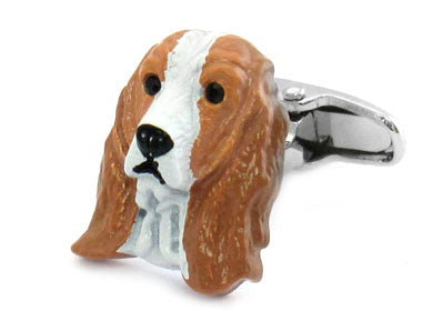 Painted Cocker Spaniel Dog Cufflinks