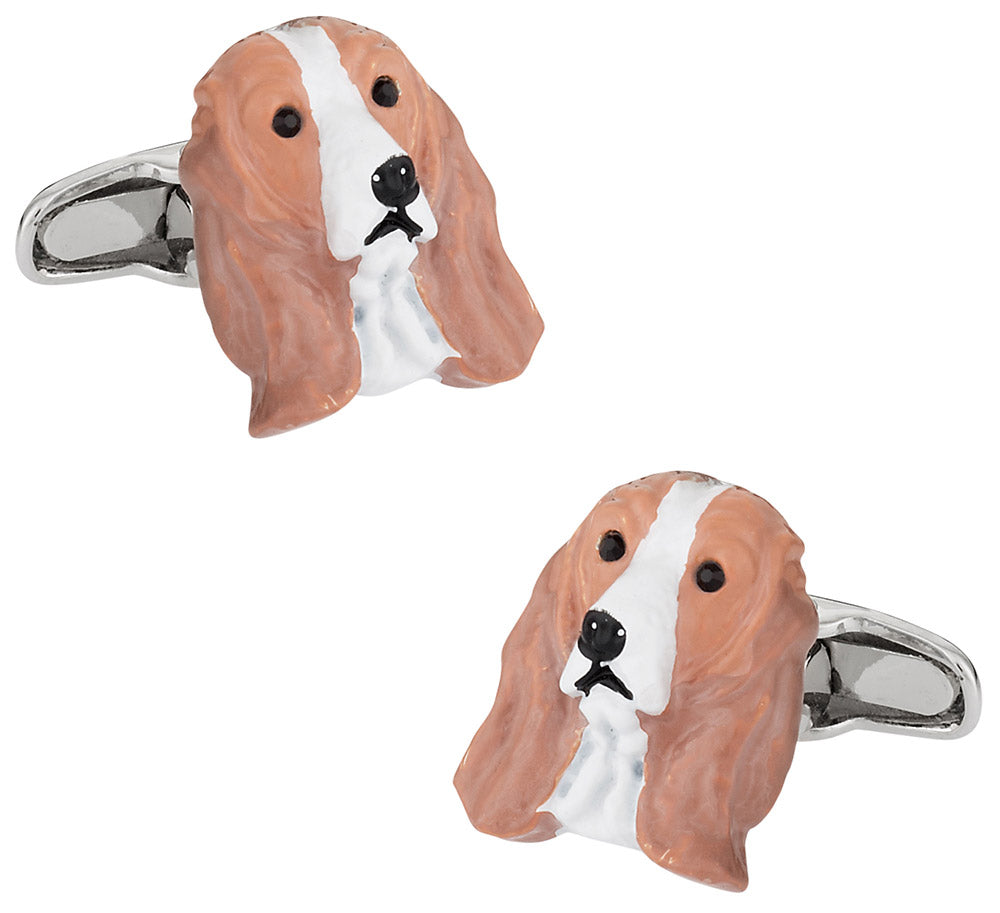 Painted Cocker Spaniel Dog Cufflinks