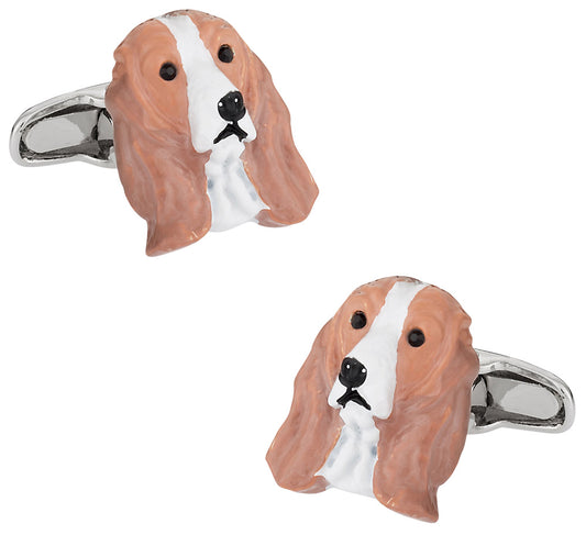 Painted Cocker Spaniel Dog Cufflinks