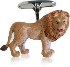 Painted Lion Cufflinks