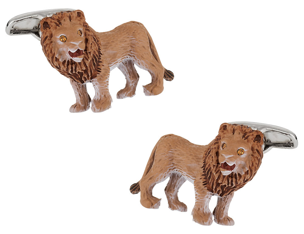 Painted Lion Cufflinks