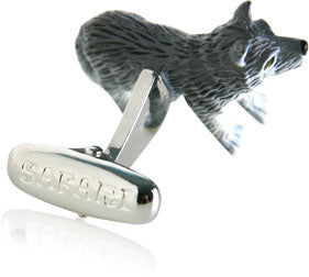 Painted Loan Wolf Cufflinks