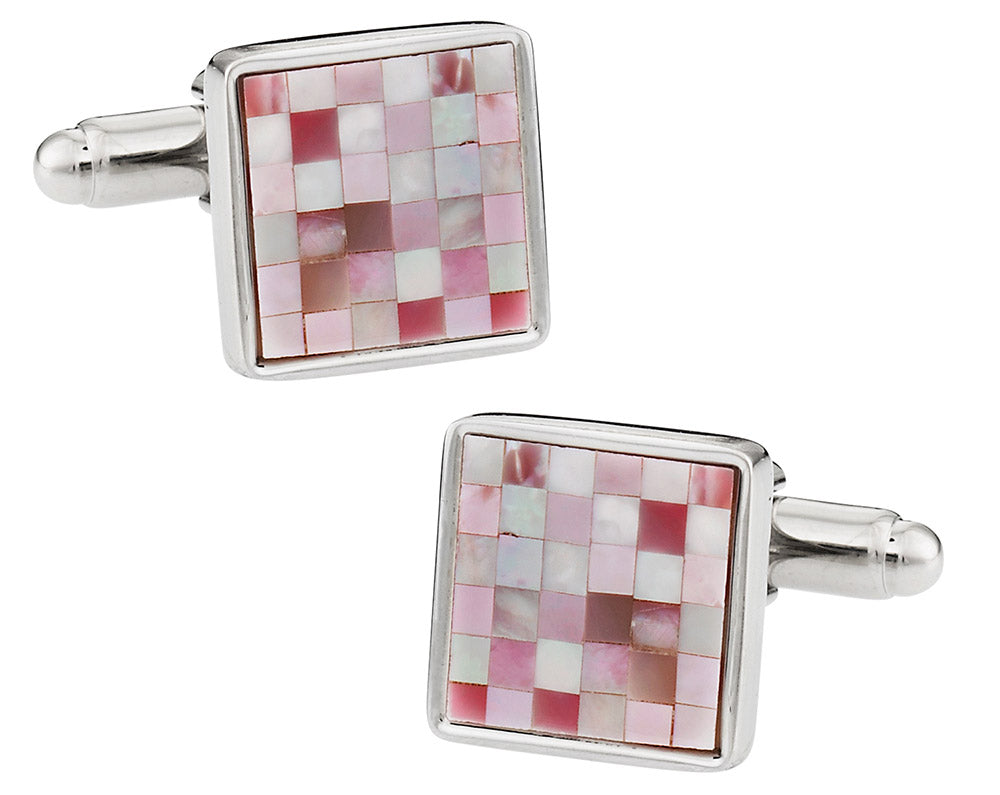 Pink MOP Mosaic Cufflinks