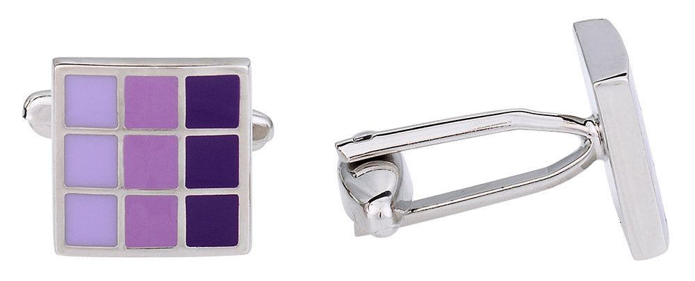 Purple Multi Square Cufflinks