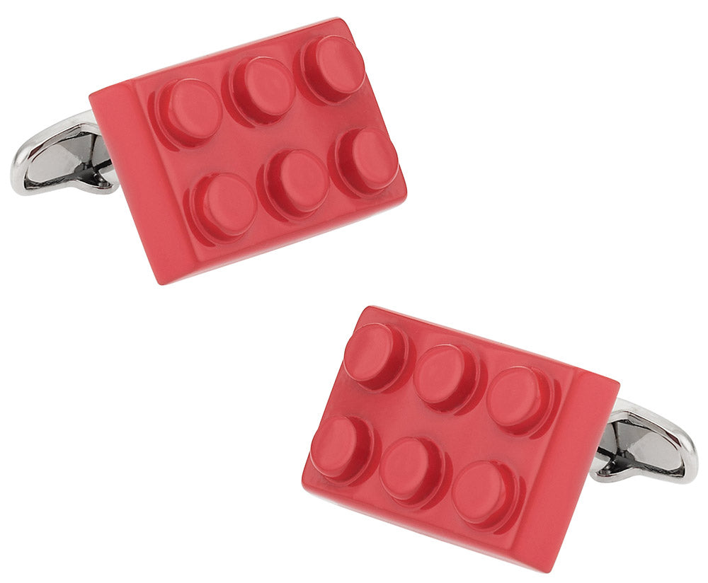 Red Building Block Cufflinks