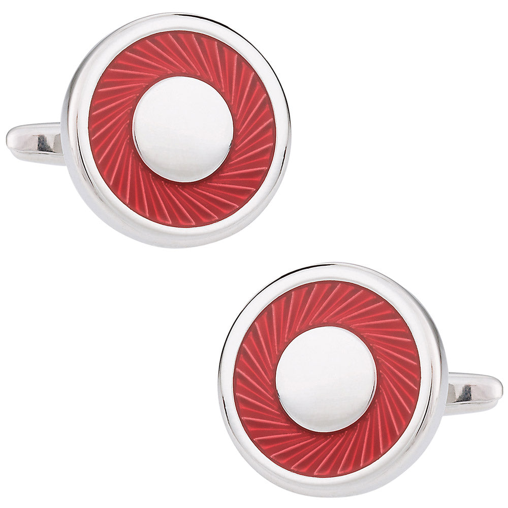 Red Swirl Cufflinks