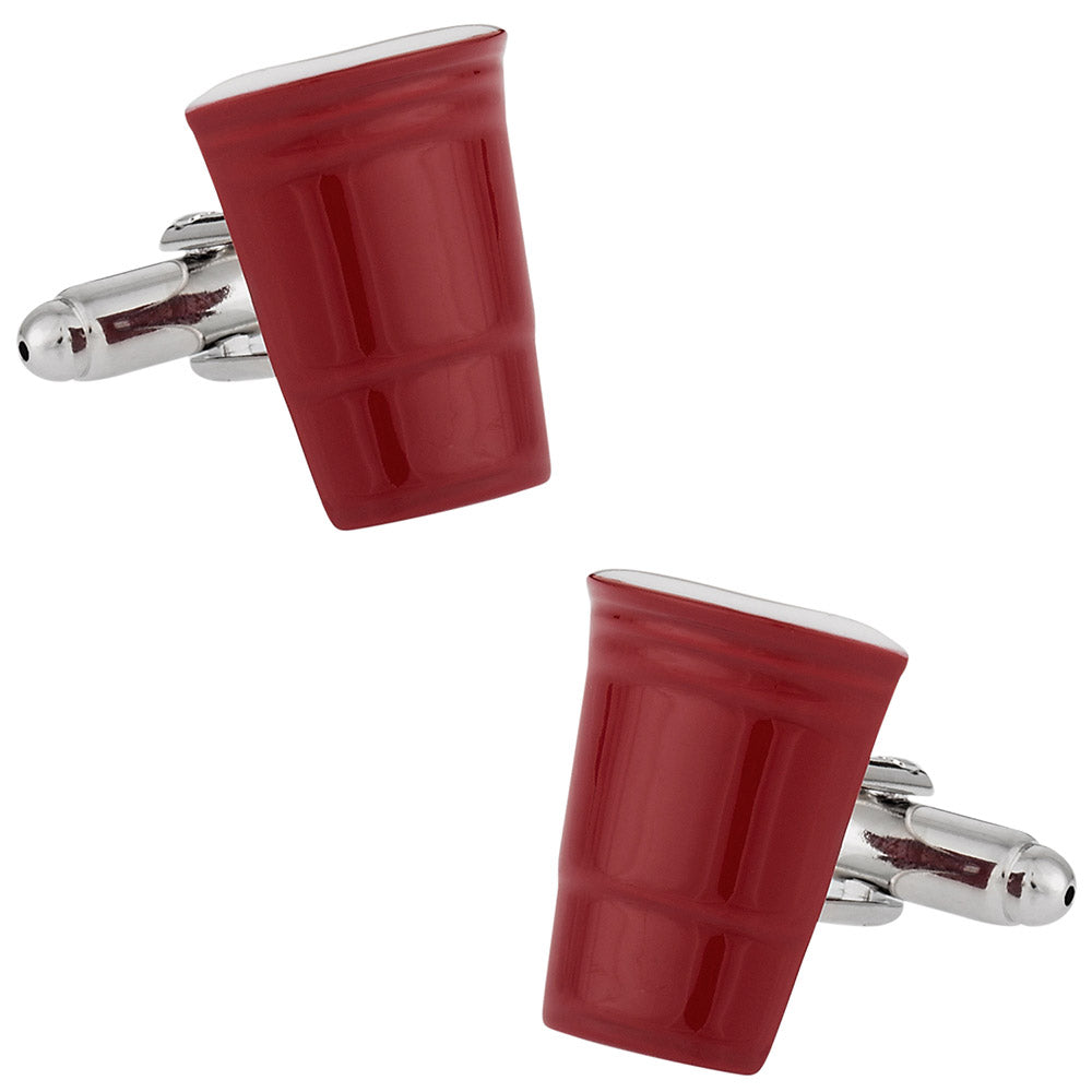 Red Party Cup College Beer Drinking Cufflinks