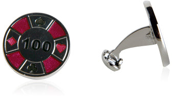 Red Poker Chip Cufflinks