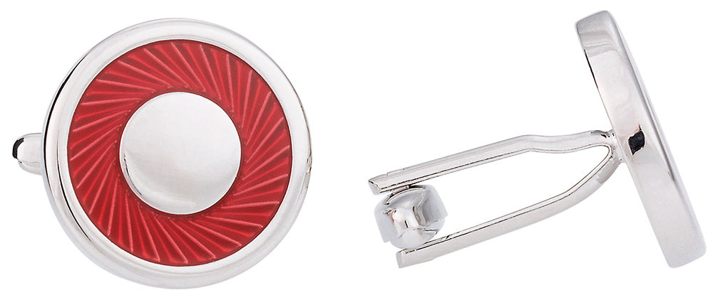 Red Swirl Cufflinks