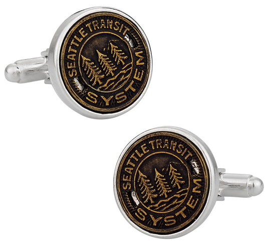LOS ANGELES Con Cuff Lnks Repurposed Vntage LA Transt Tokens / 1940 LOS ANGELES Con Cuff Lnks Repurposed Vntage LA Transt Tokens / 1940
