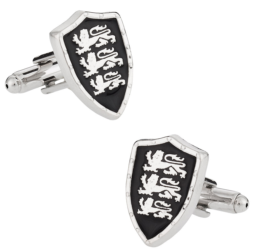 Silvertone England Three Lions Cufflinks