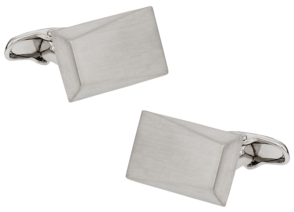 Silvertone Wedge Cufflinks