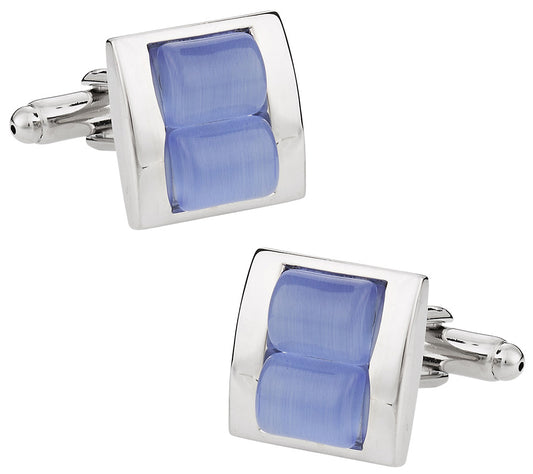 Stacked Blue Cufflinks